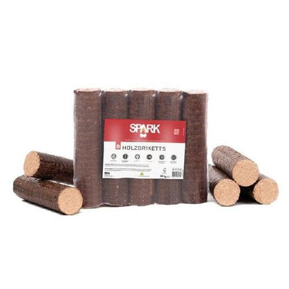 Holzbriketts Spark Hartholz Kaminbrikett Rund Buche 10kg x 96 960kg Palette