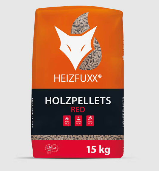 Heizfuxx Holzpellets Red 15kg x 65 Sack 975kg Palette