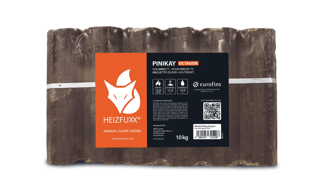 Heizfuxx PiniKay Octagon 10kg x 96 Gebinde 960kg Palette